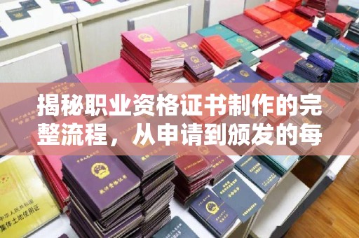 会东揭秘职业资格证书制作的完整流程，从申请到颁发的每一步